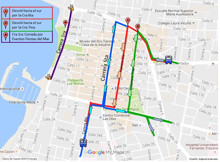 Desvíos que aplicarán del 28 al 31 de julio.