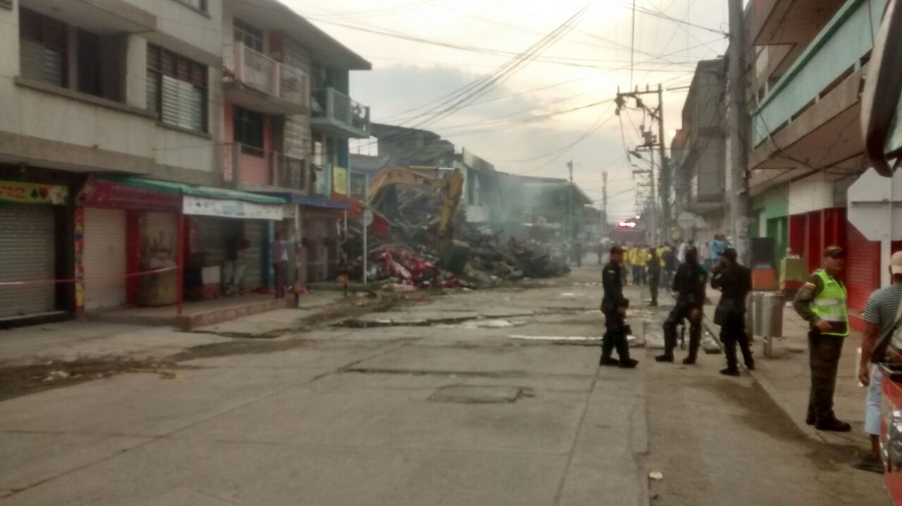 Así luce la zona del incendio este martes por la mañana.