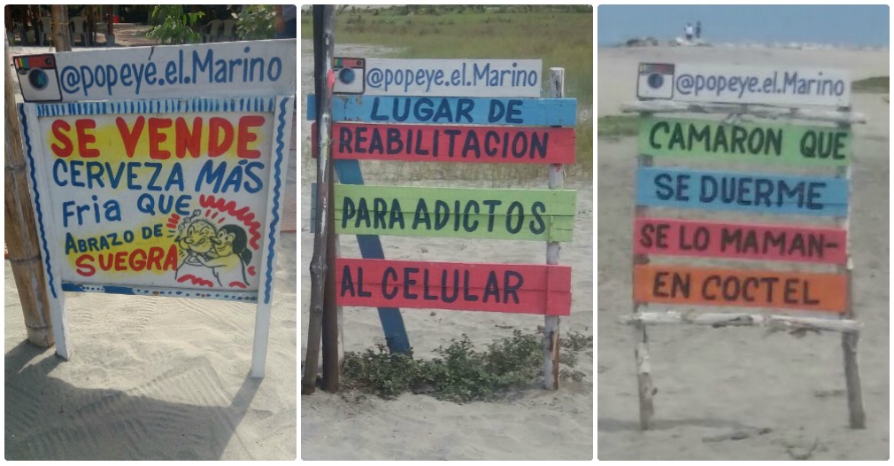 Seguimiento.co El restaurante Popeye está decorado con curiosos mensajes producto de la creatividad de sus clientes.