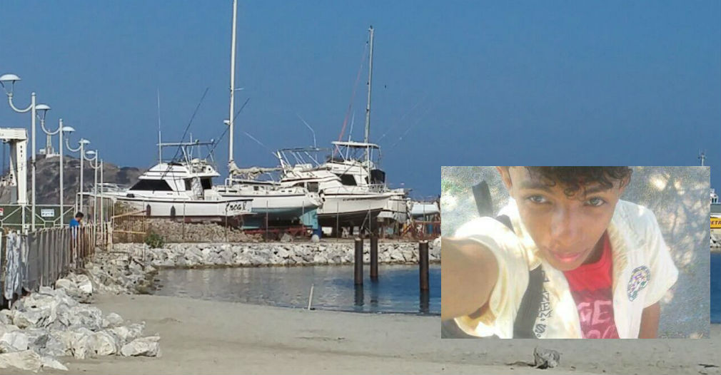 En esta zona de la bahía, cerca a la Marina de Santa Marta, fue encontrado el joven de 18 años.