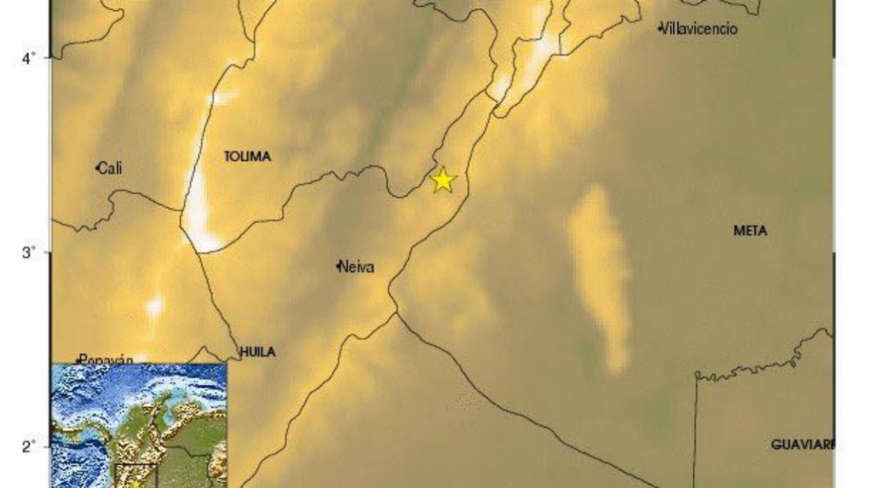 Esta imagen registra el epicentro del temblor.