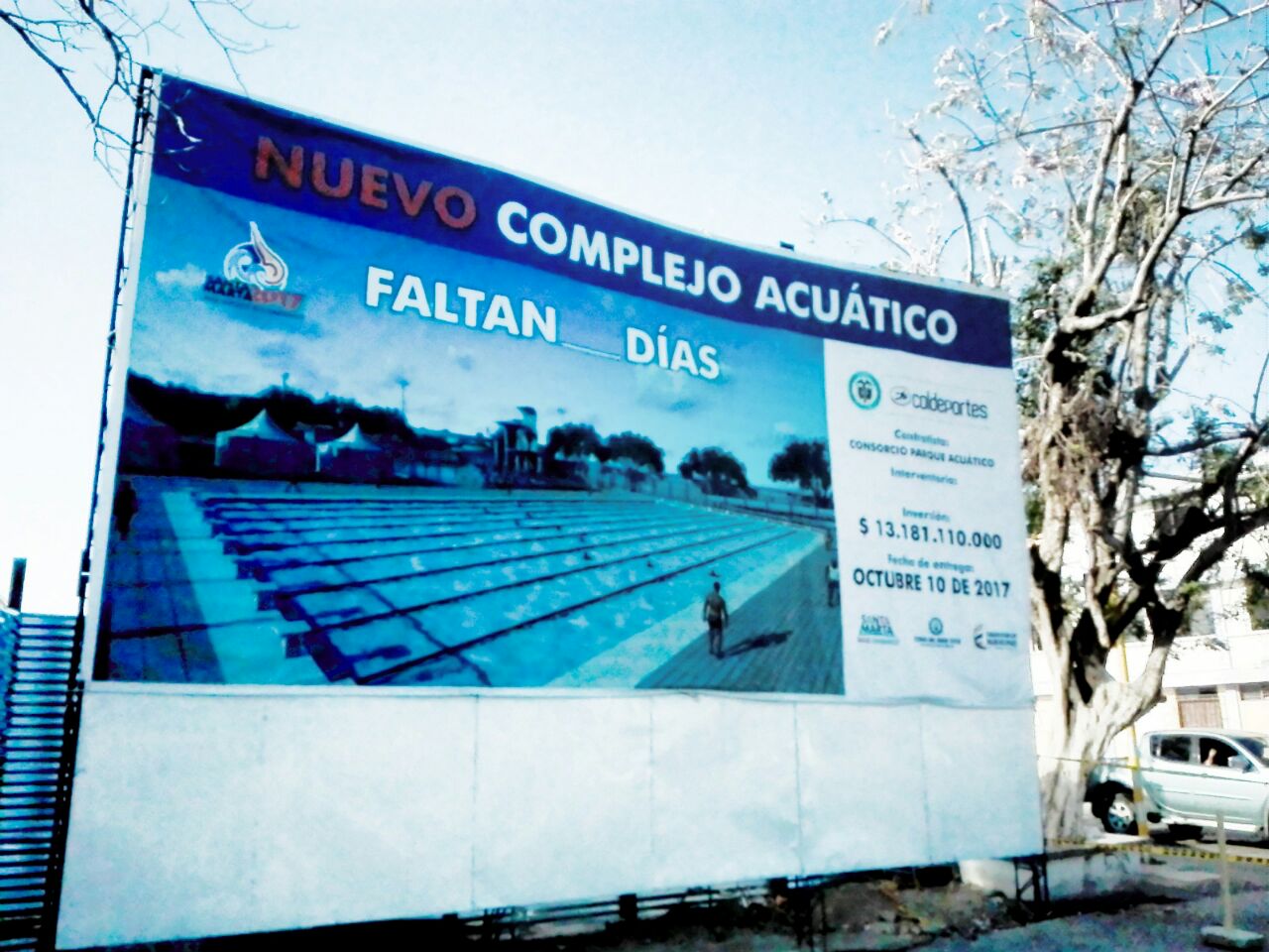 Complejo acuático (piscina olímpica). NO tiene conteo regresivo. 