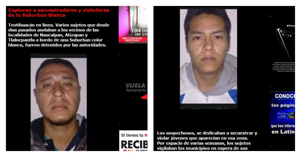 Las fotos de los capturados en México coincide con la falsa cadena.