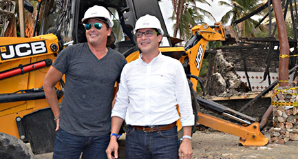 Carlos Vives abriendo el espacio para la recuperación del rodadero de arena, en el 2015.