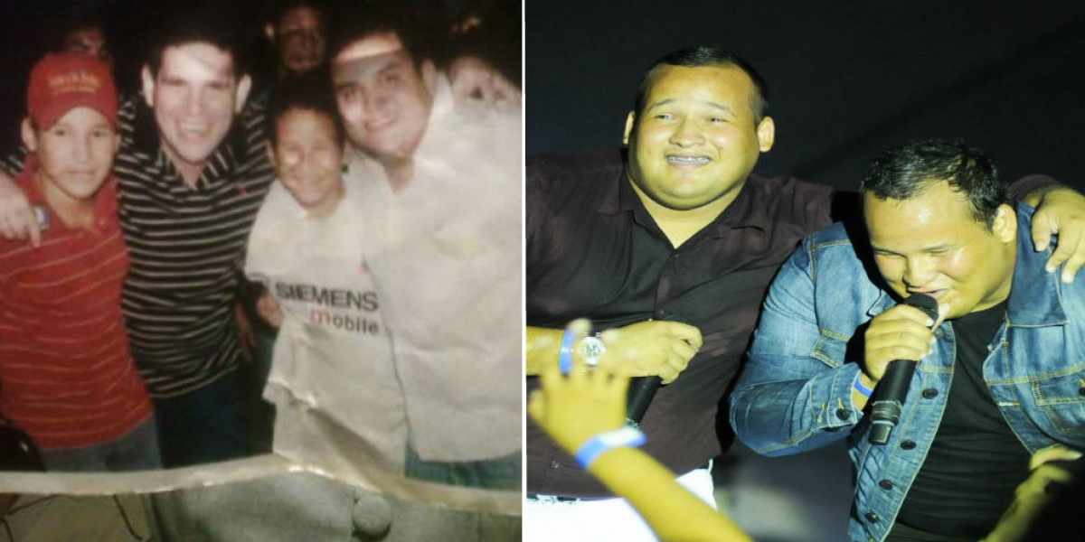 Cortesía Los Mellos Cañas junto a Silvestre Dangond