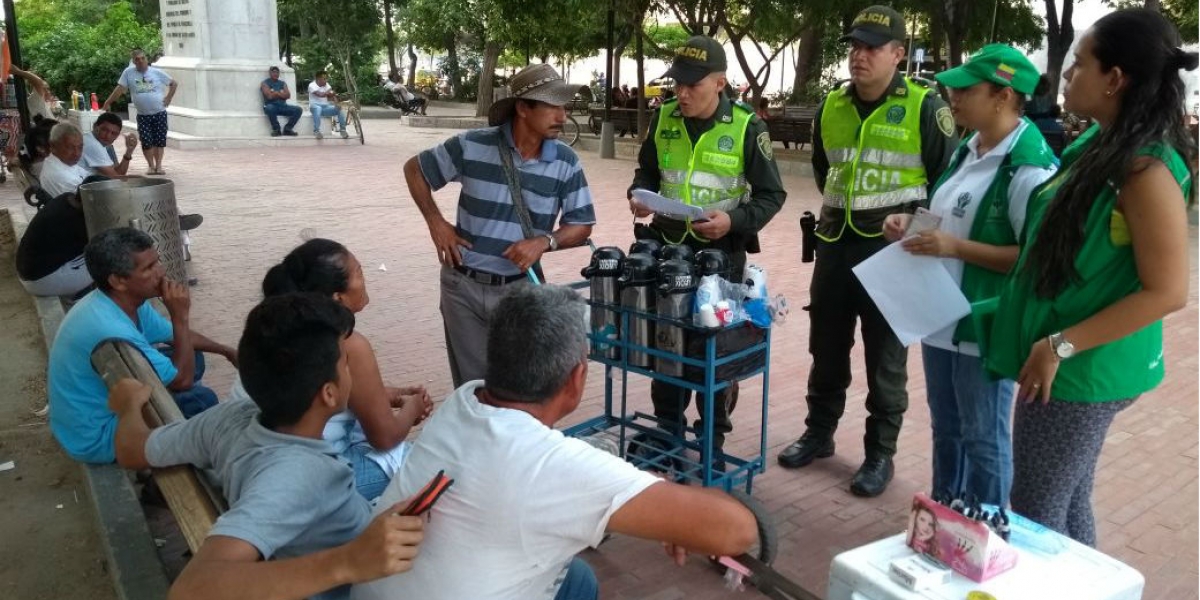 Campaña sobre trabajo infantil en la ciudad de Santa Marta.