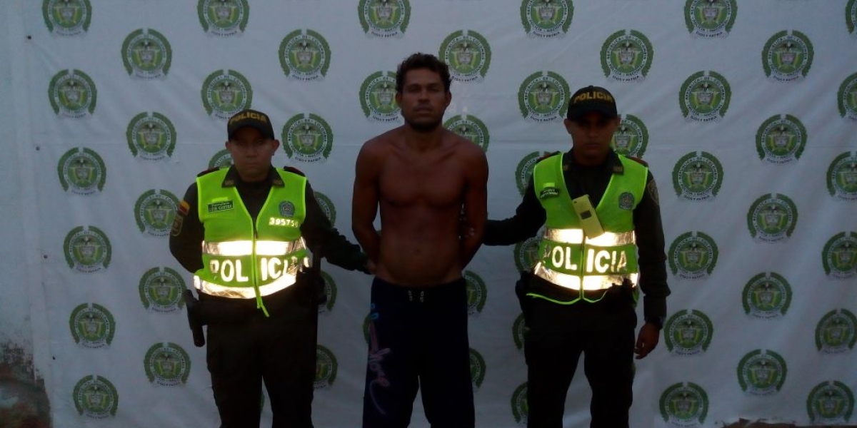 Policía Metropolitana de Santa Marta Alias 'El Tigre', capturado en El Rodadero