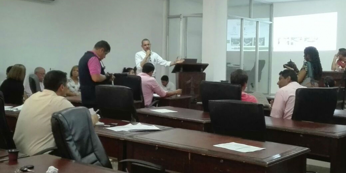 Seguimiento.co Luis Guillermo Rubio, director de los Juegos Bolivarianos durante su intervención en el Concejo.
