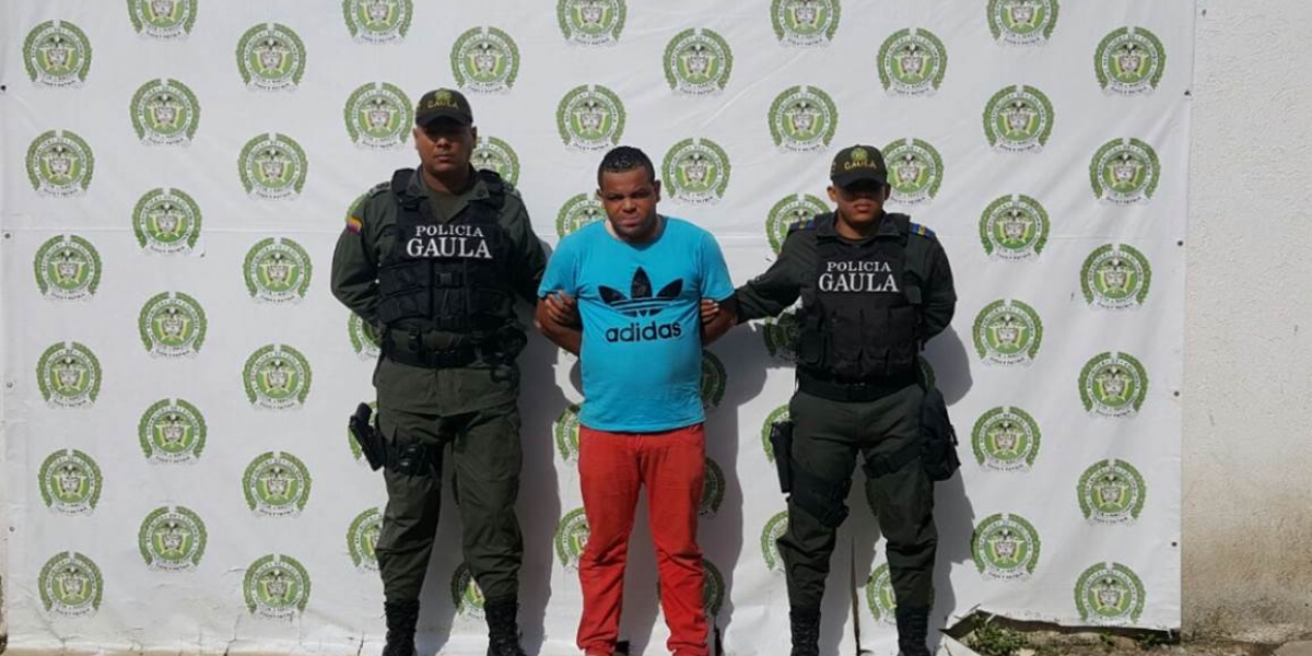 Policía de Santa Marta. Noime Fula Cera, capturado.