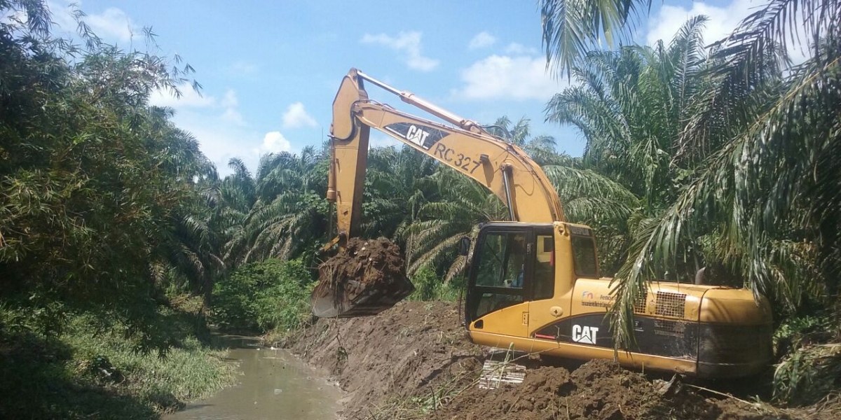 Fenoco Con estas maquinarias, Fenoco contribuye a mantener los canales y construir diques para evitar inundaciones.
