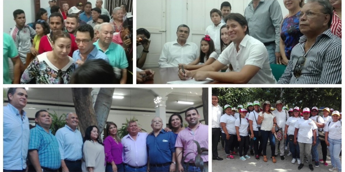 Hasta la sede la Registraduría de Santa Marta llegaron los candidatos para hacer su inscripción.