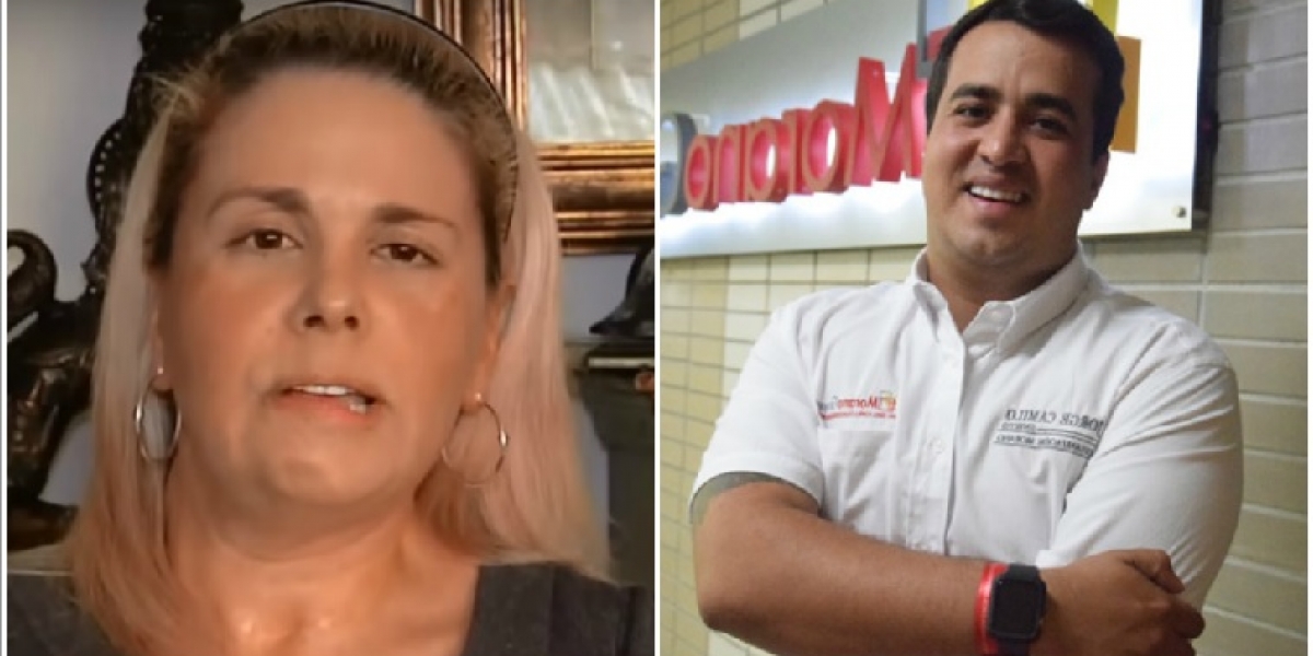 Noticias Uno María del Pilar Espinoza (izq) señala a su propio hijo, Jorge Camilo Gnecco (der), de querer asesinarla.
