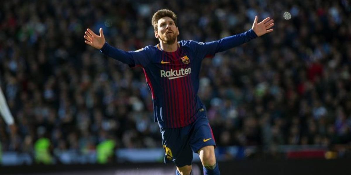  Messi celebrando su gol. 