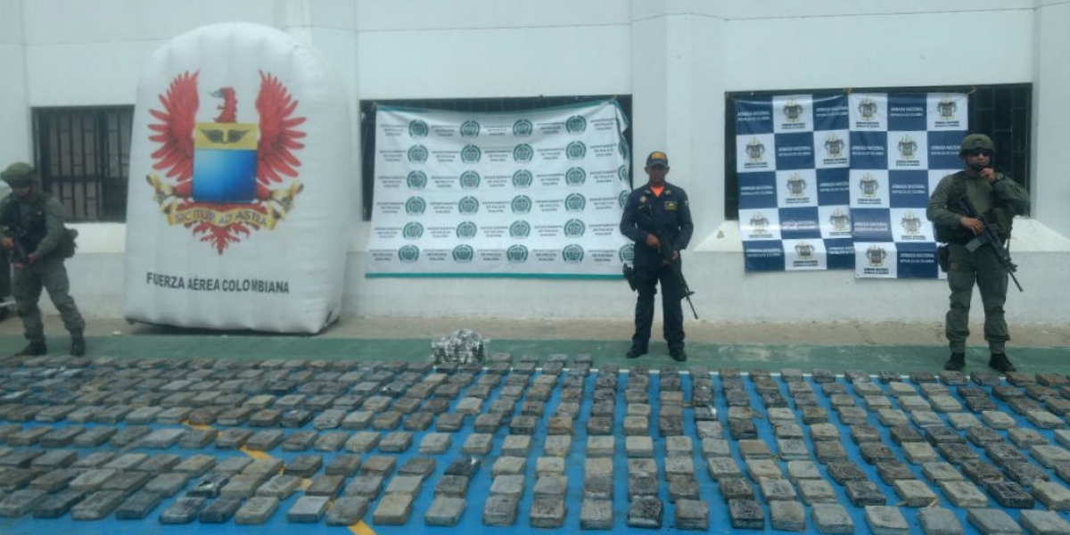 Policía Nacional El material incautado tiene aproximadamente un valor de 10 millones de dólares en el exterior.