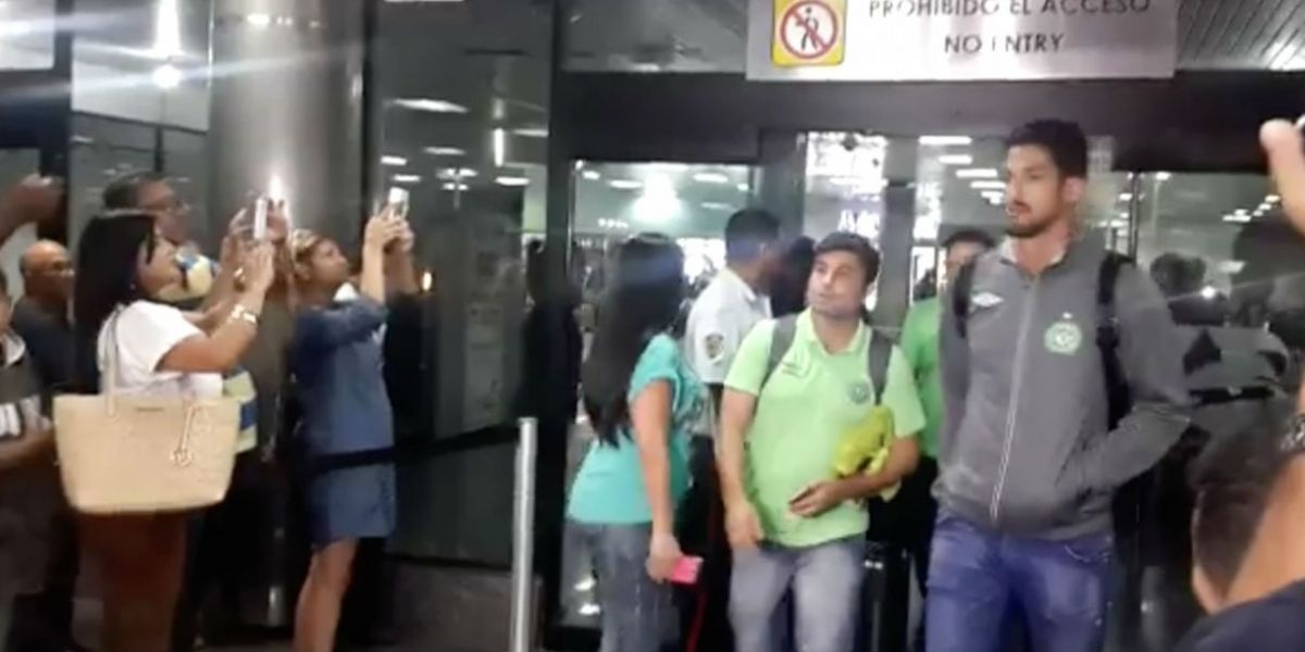 Zona Cero Jugadores de Chapecoense a su llegada a Venezuela.