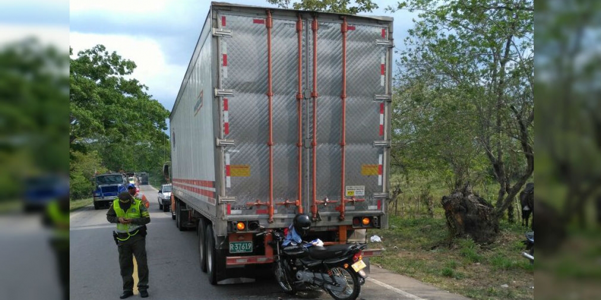 Suministrada Así quedó la moto en la que murió Edgardo de la Cruz Barrios, este miércoles.