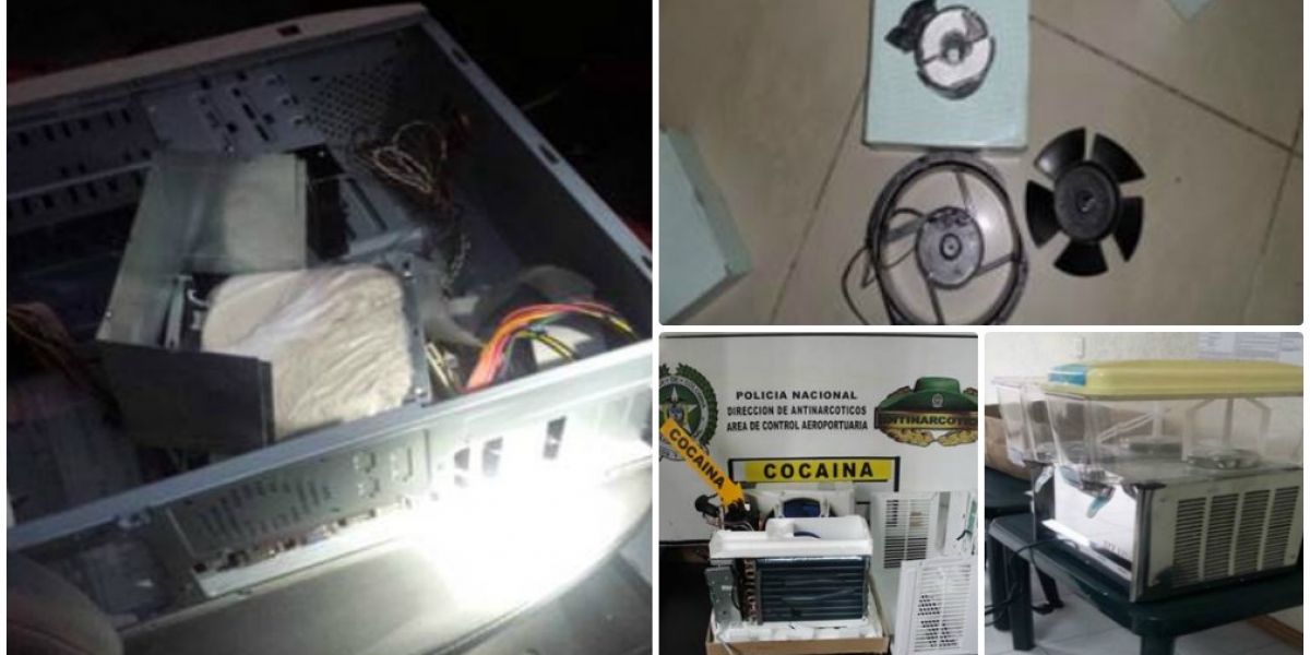 Fiscalía La droga era camuflada en electrodomésticos devueltos para garantía.