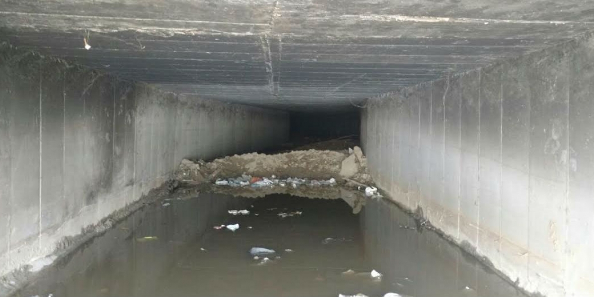 Dadma El box culvert está sobre la quebrada Tamacá y se sitúa en el intercambiador del barrio La Lucha.