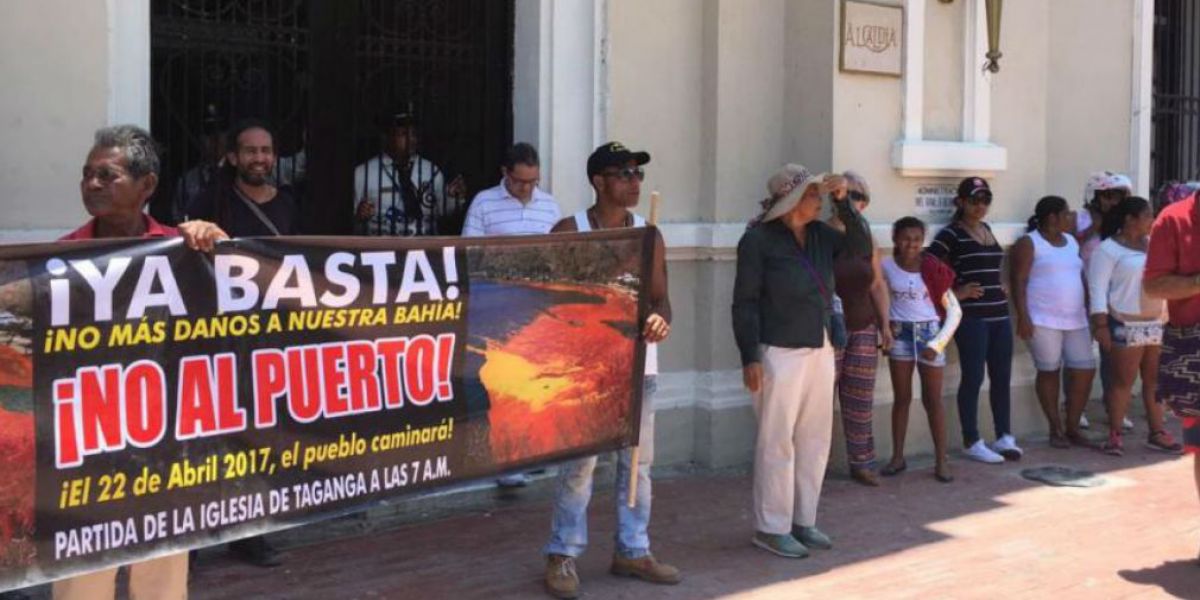 Agustín Iguarán. Manifestantes durante su protesta el pasado sábado.