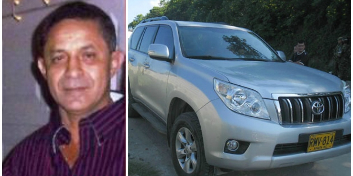 Rafael Jaraba fue secuestrado y trasladado en su propio carro.