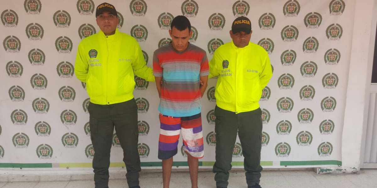 Suministrada Jose Hernando Fenandez Cantillo, capturado por la Policía.