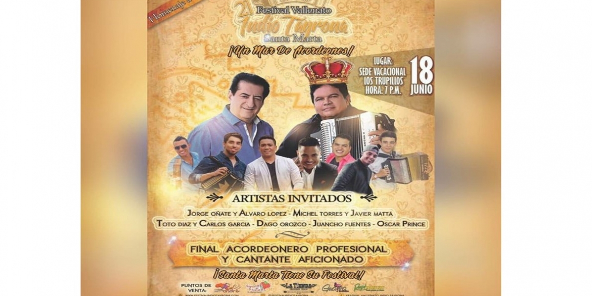 Foto: Festival Vallenato Indio Tayrona Festival Vallenato Indio Tayrona se desarrollará en Santa Marta del 15 al 18 de junio, en homenaje al maestro Calixto Ochoa.