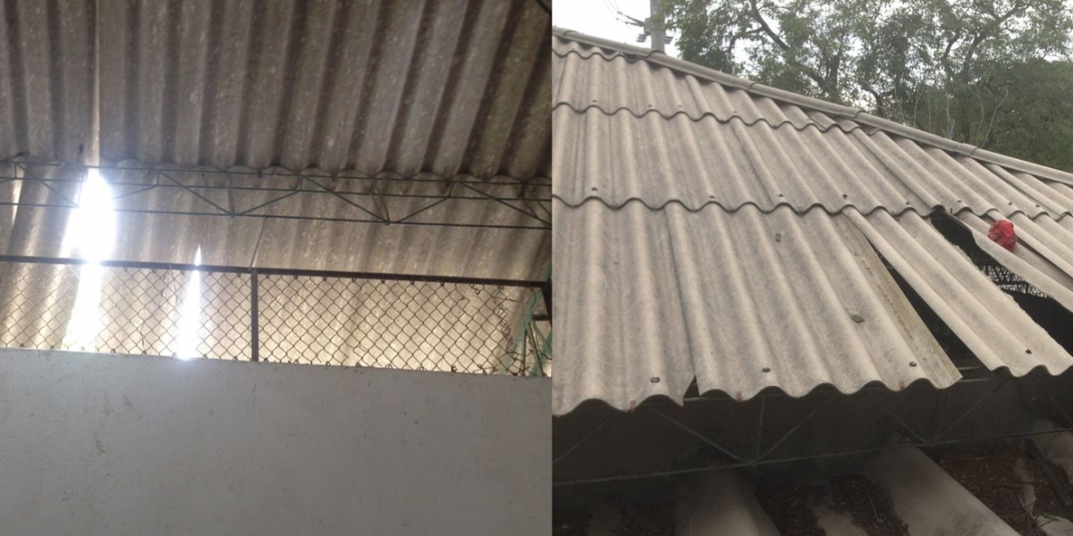 Por cuarta vez ladrones aplican la modalidad de ingresar por el techo del coliseo de la Liga de Taekwondo.