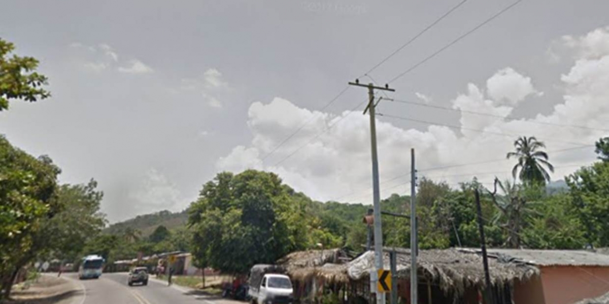 Foto: Google Maps. El accidente ocurrió en el sector de Santa Rosalía, Zona Bananera.