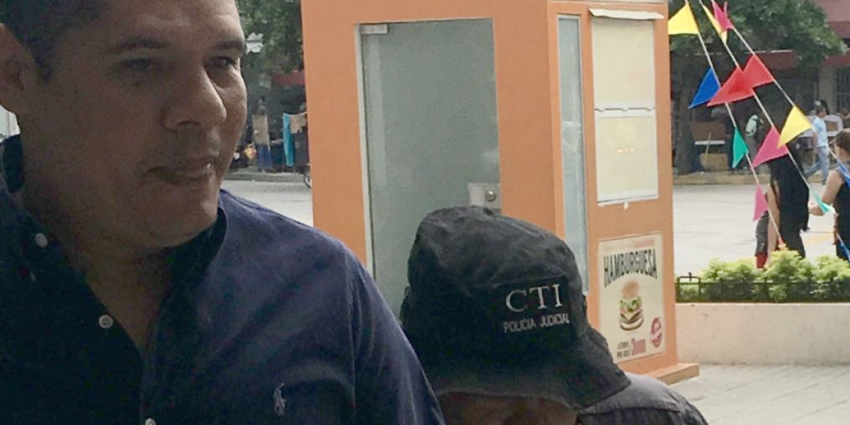 Eduardo Villa Mozo en su llagada a la audiencia. 