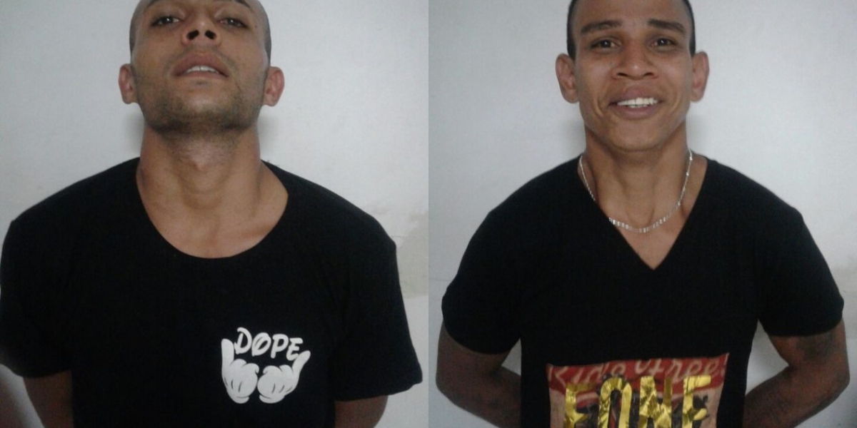 Foto: Policía de Santa Marta. Cristian David Retamozo Acosta, y Jhon Henry Linero Narváez, capturado.