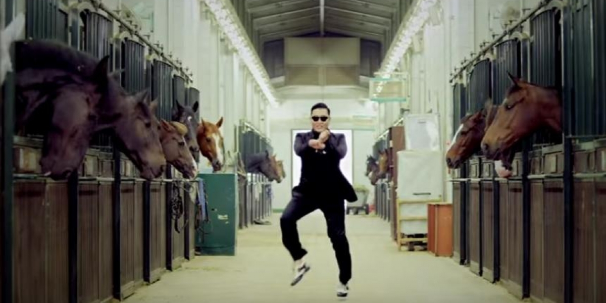 Captura de YouTube, canción ‘Gangnam Style’.