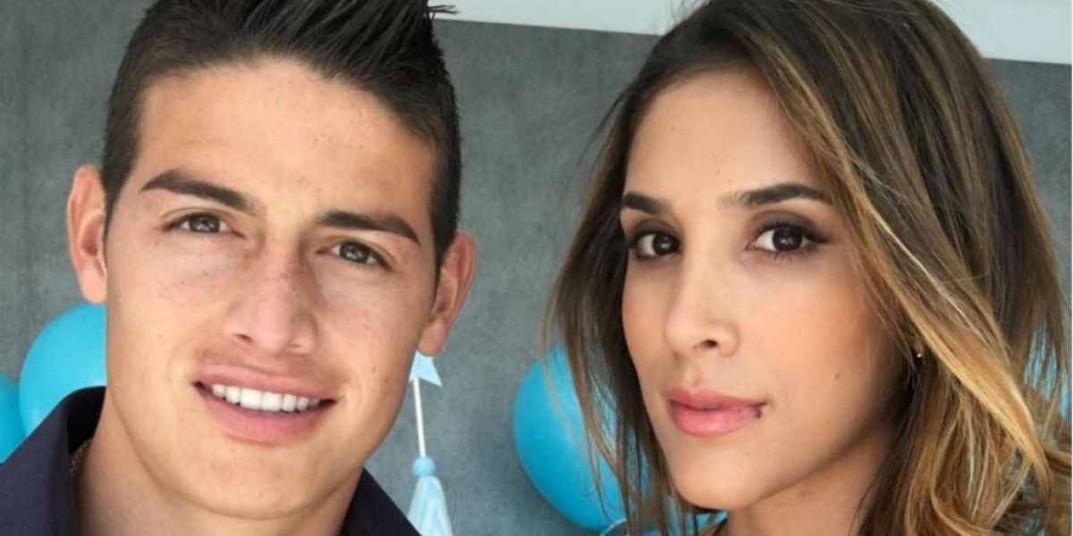 James Rodríguez y Daniela Ospina.