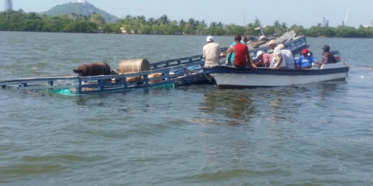 Armada Nacional Los nueve náufragos fueron trasladados a Cartagena donde fueron atendidos.