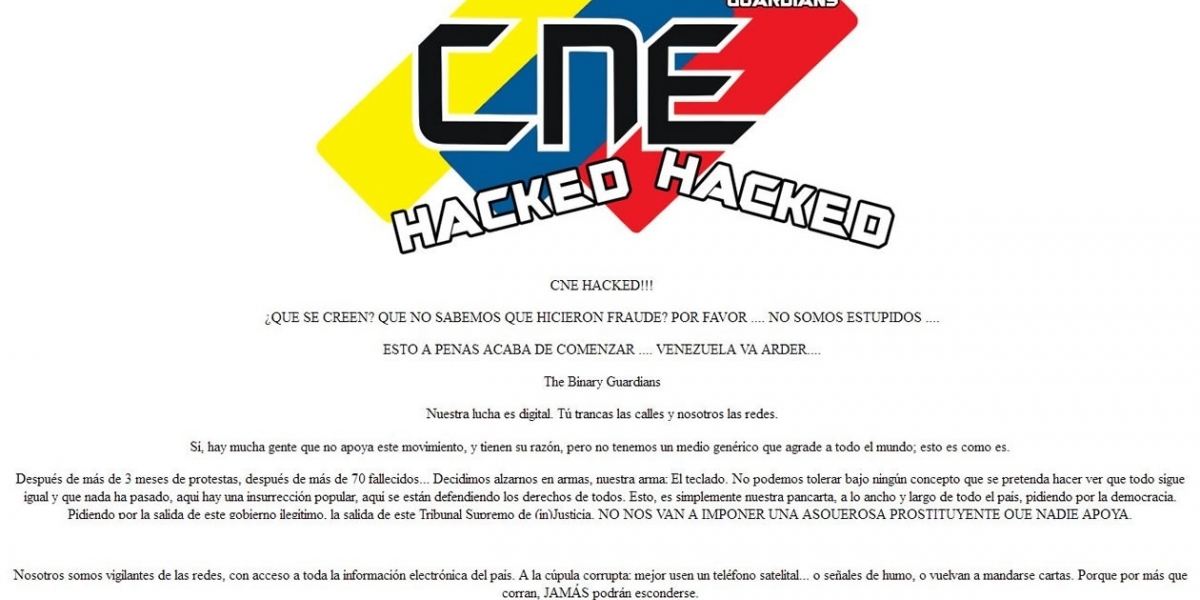 Zona Cero. Hackearon páginas webs de los poderes públicos e instituciones del Estado venezolano.