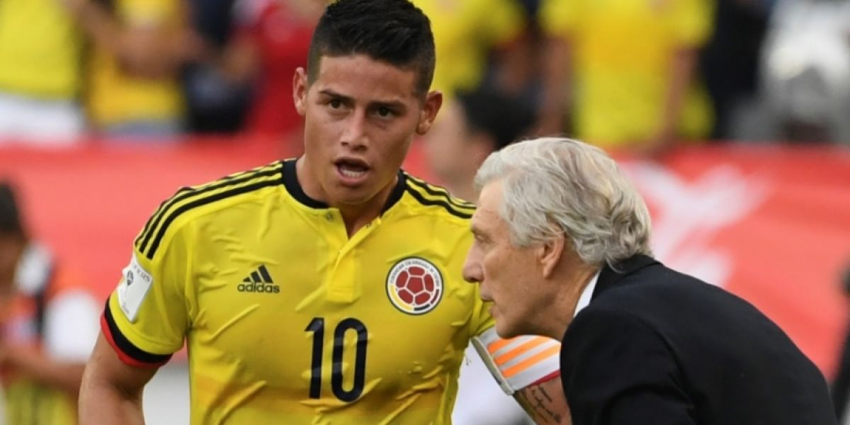 AFP James Rodríguez y José Pékerman