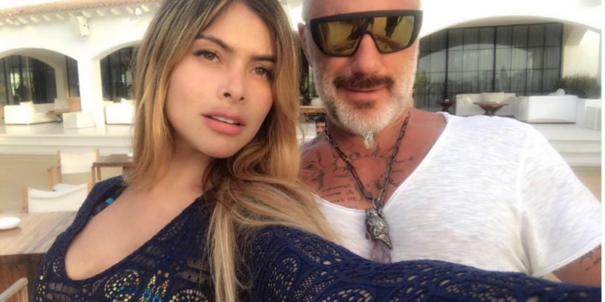 Instagram: marialee111. La modelo antioqueña María Alejandra Londoño con Gianluca Vacchi.