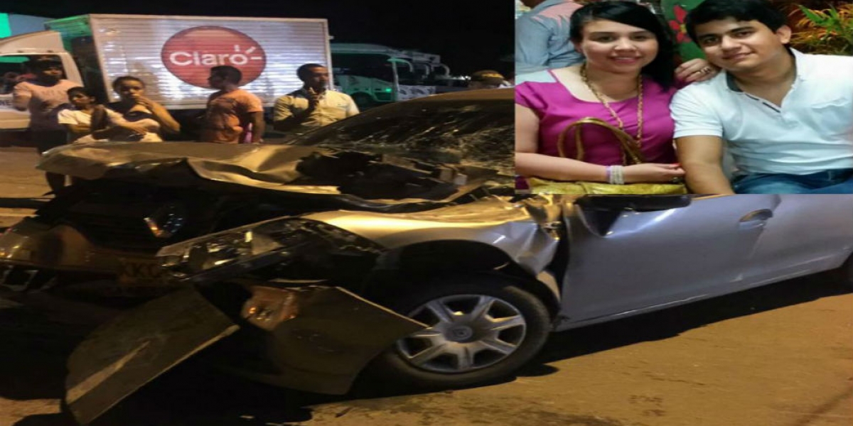 EL HERALDO El acordeonerero José Rico y su pareja Érika Mozo, entre los heridos del accidente de tránsito.