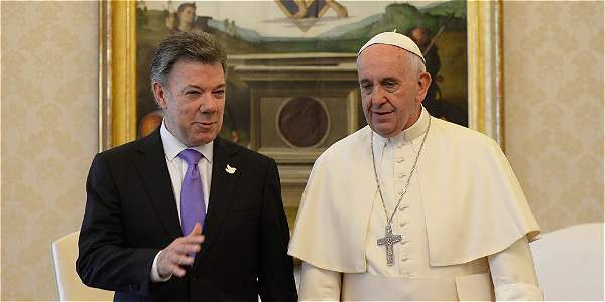 Juan Manuel Santos y Papa Francisco