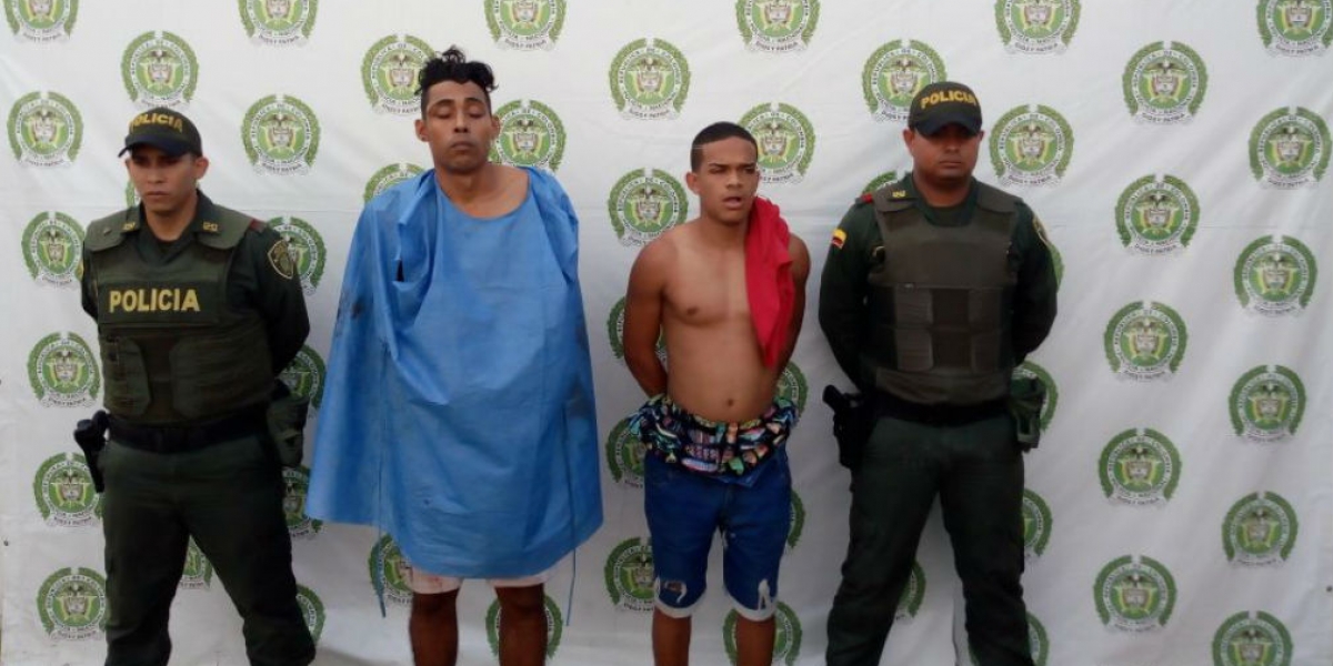 Policía Metropolitana de Santa Marta. Guillermo Jaramillo Ríos y Gilberth Emilio Caicedo Arrieta.