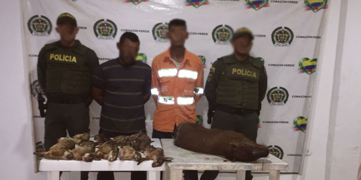 Policía de Magdalena. Los capturados.