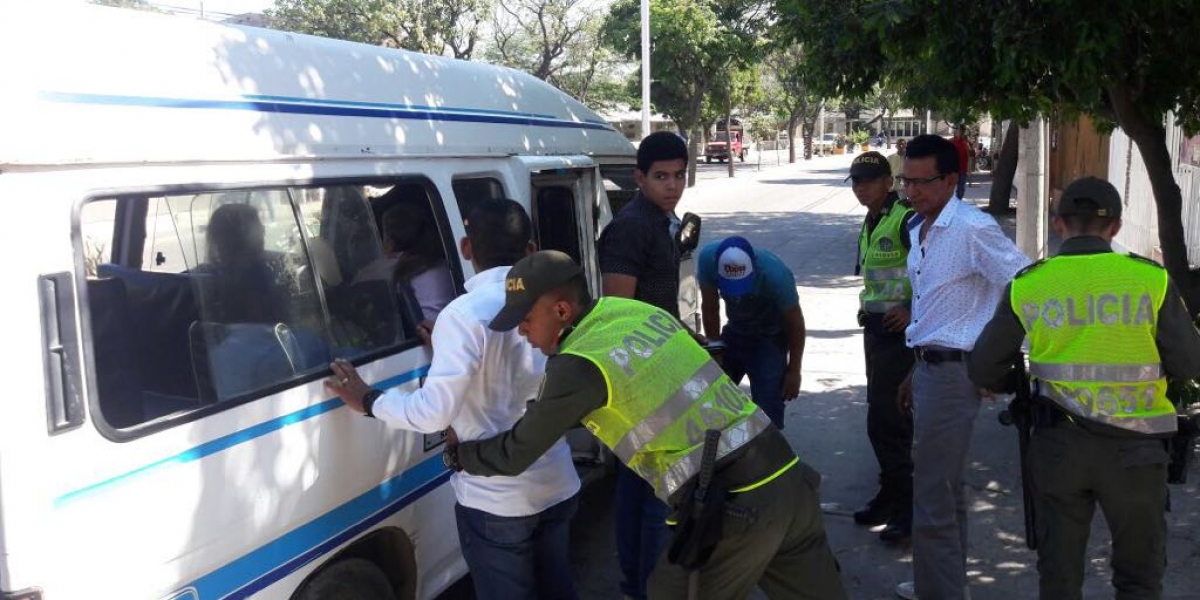 Operativos de seguridad desarrollados este sábado en Santa Marta.
