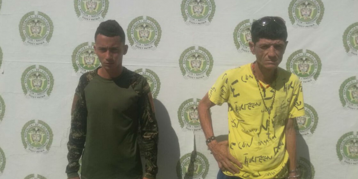 Policía de Santa Marta. Andrés Alberto Hernández Herrera y Jesús Antonio Ocampo Vélez.