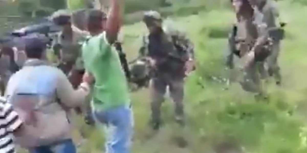 Captura de Pantalla. Imagen del momento del enfrentamiento.