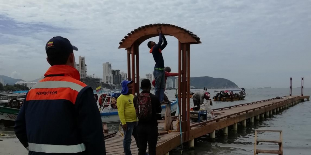 Cortesía La Dimar está realizando controles en las distintas playas de Santa Marta.