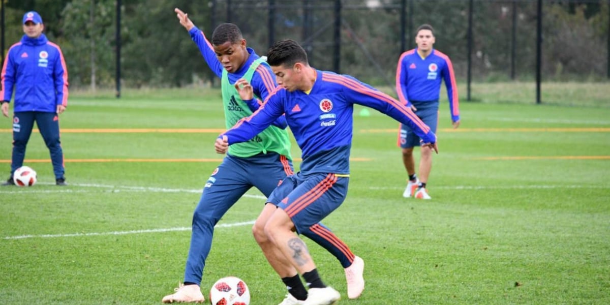 Entrenamiento de la selección Colombia.