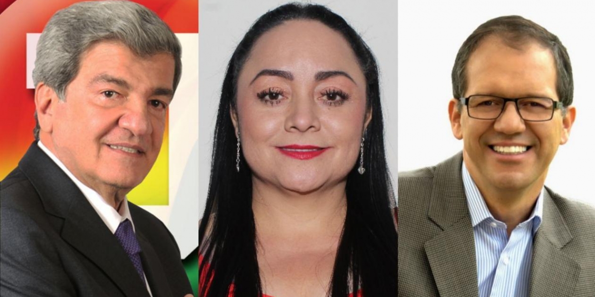 Los excongresistas Jorge Géchem, Argenis Velásquez y Humphrey Roa.