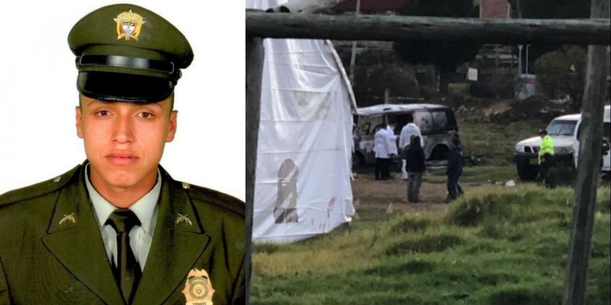 Jéfferson Ricardo Román Bolívar, patrullero asesinado en Tunja. 