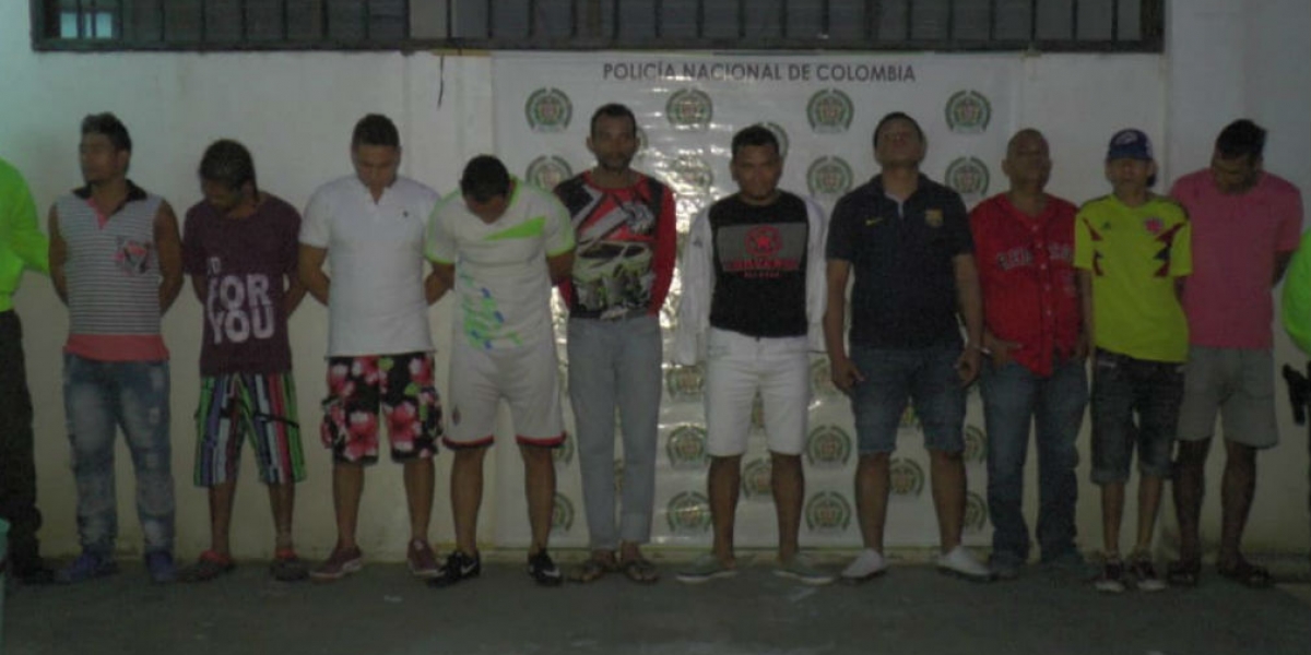 Policía de Santa Marta. Los capturados.