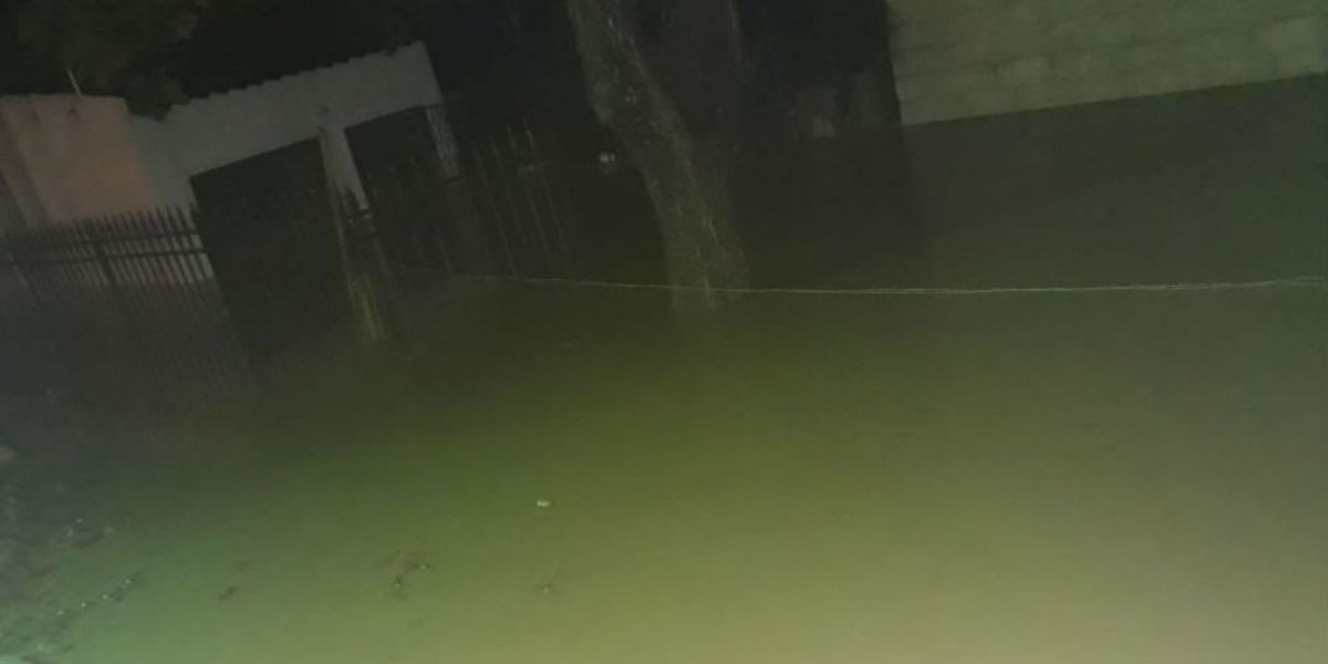Inundaciones en el barrio Villa del Carmen.