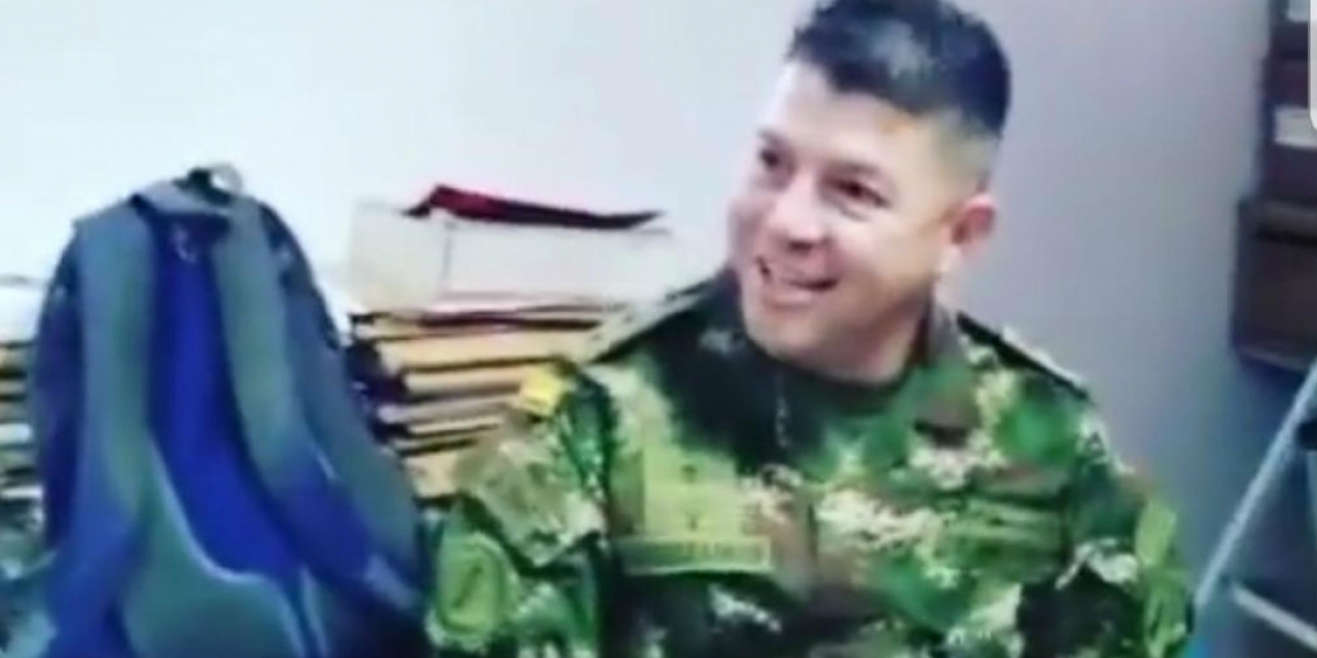 Capture de video. Brigadier General Jairo Leguizamón.